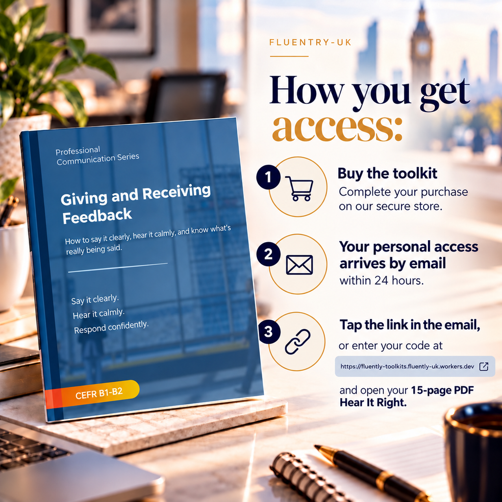 Giving and Receiving Feedback | Interactive Toolkit + PDF | Professional Communication Series | F L U E N T R Y - U K