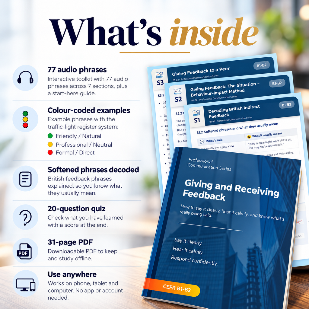 Giving and Receiving Feedback | Interactive Toolkit + PDF | Professional Communication Series | F L U E N T R Y - U K