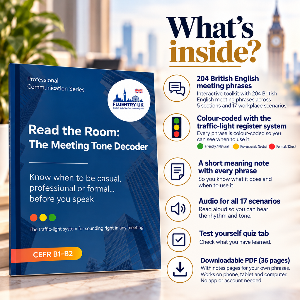 Read the Room: The Meeting Tone Decoder | Interactive Toolkit + PDF | Professional Communication Series | F L U E N T R Y - U K