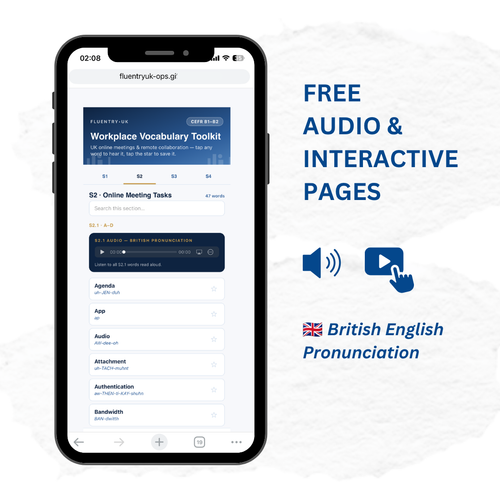 Workplace Vocabulary Toolkit | British English for Professionals