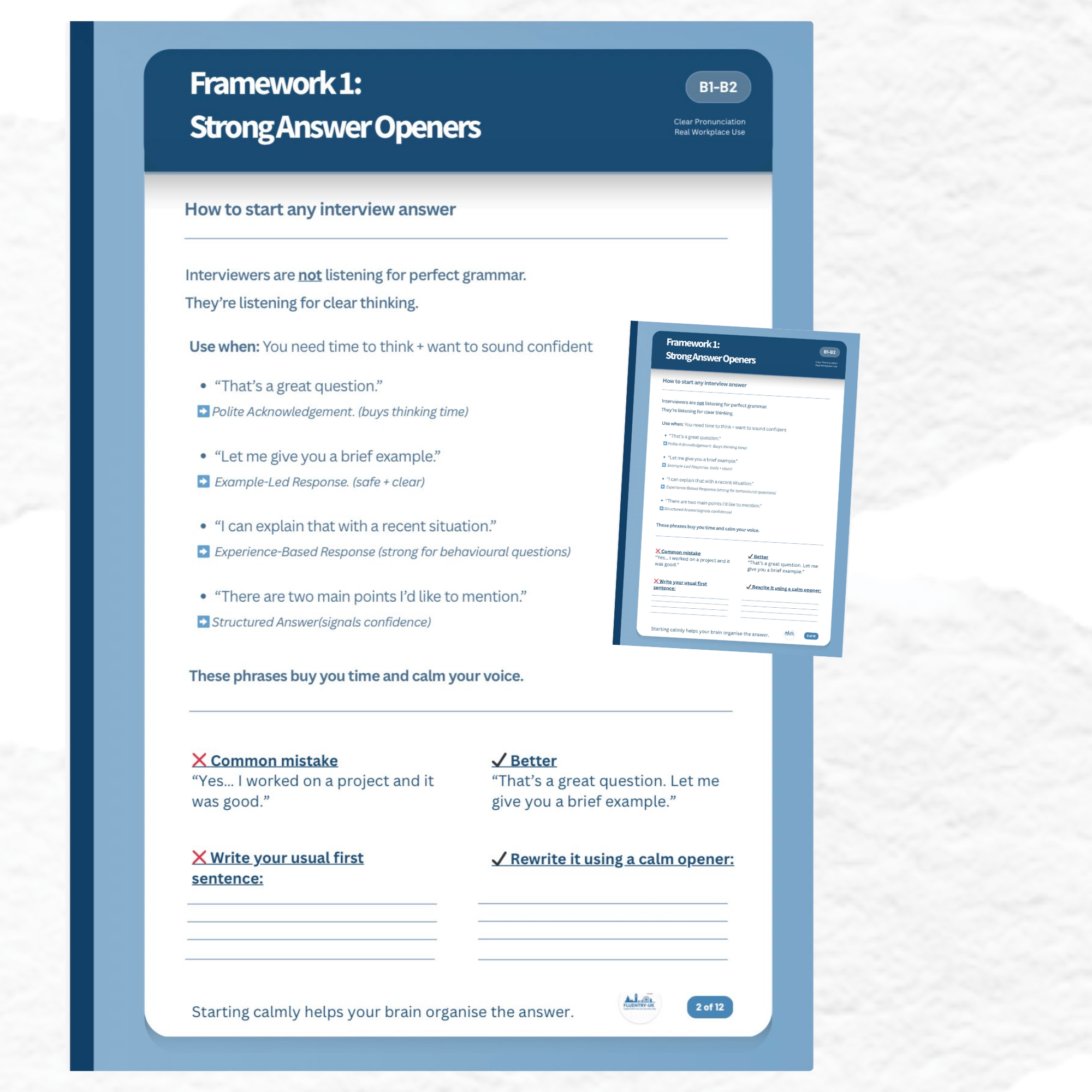 Job Interview Response Toolkit (B2-B2)