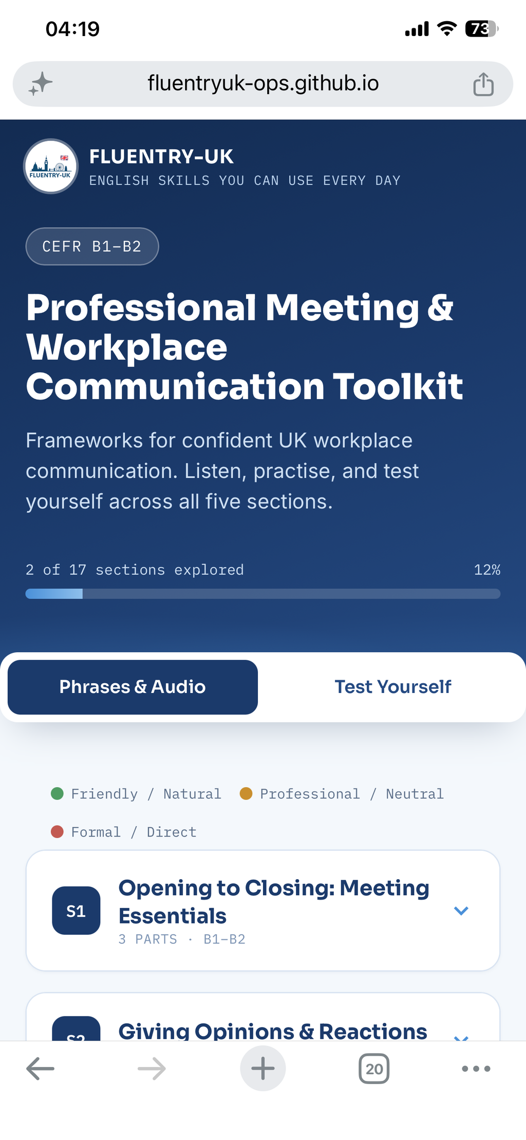 Professional Communication Toolkit | UK Workplace English | Fluentry-UK